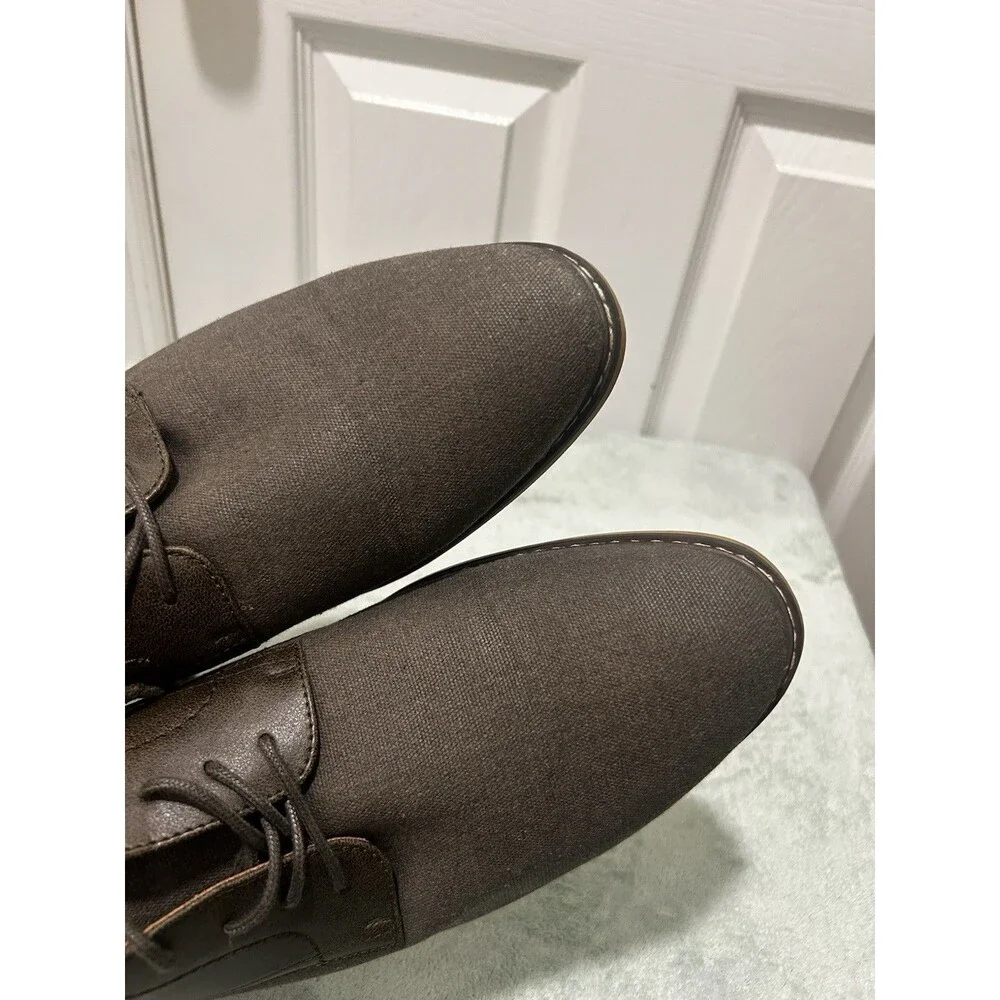 George Men’s Brown Oxford Dress Shoes Lace Up Size 13 Memory Foam Casual Formal